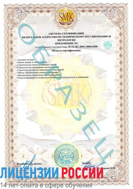 Образец сертификата соответствия (приложение) Котово Сертификат OHSAS 18001